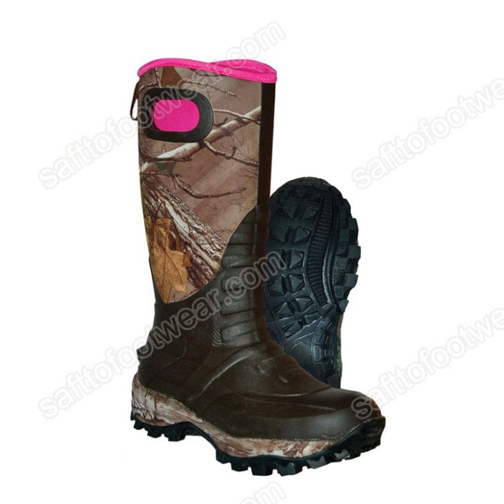 Solide yttersåle utendørs gummi-vanntette støvler